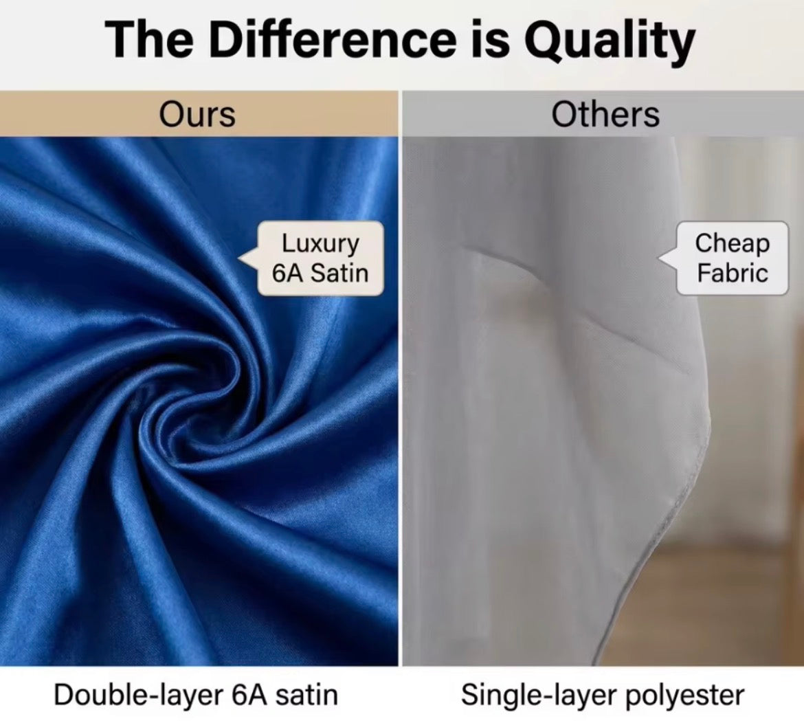 Bonnet en satin - Bleu clair