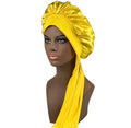 Bonnet en satin – jaune