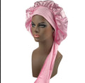 Bonnet en satin – rose