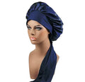 Bonnet en satin – bleu marine
