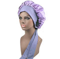 Bonnet en satin – violet clair